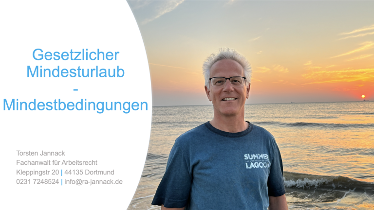 gesetzlicher Mindesturlaub - Mindestbedingungen