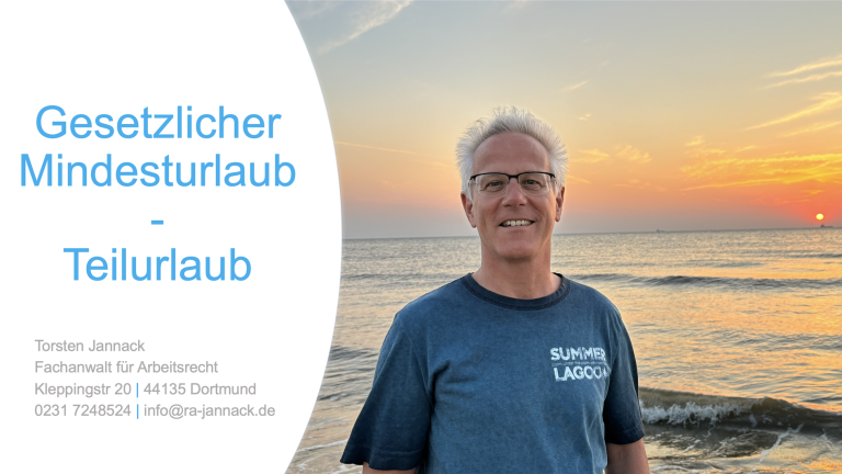 gesetzlicher Mindesturlaub - Teilurlaub