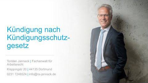 Kündigung nach Kündigungsschutzgesetz - kurz erklärt im Video